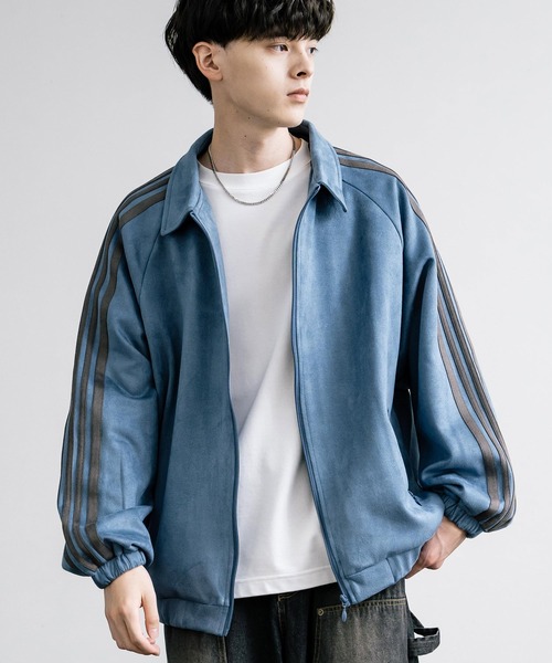 Rocky Monroe(ロッキーモンロー)の「オーバーサイズサイドラインスエードドルマンブルゾン(ブルゾン・メンズ・ベージュ/チャコール/アイボリー/ブルー・M/L)」の18枚目の写真