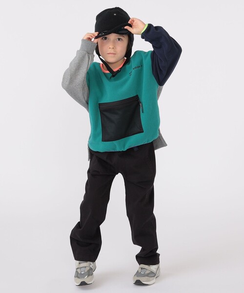 THE PARK SHOP（ザパークショップ）の「【SHIPS KIDS別注】THE PARK SHOP:115～145cm / マルチ フリース（スウェット・キッズ・ライム/ロイヤルブルー・115/125/135/145）」の5枚目の写真