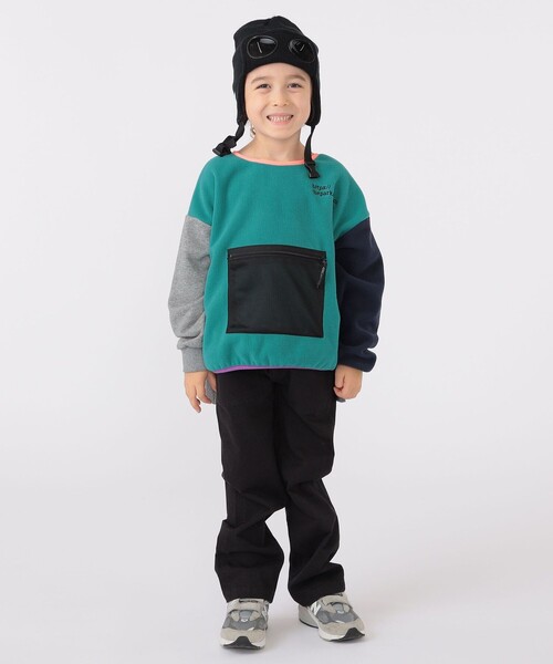 THE PARK SHOP（ザパークショップ）の「【SHIPS KIDS別注】THE PARK SHOP:115～145cm / マルチ フリース（スウェット・キッズ・ライム/ロイヤルブルー・115/125/135/145）」の7枚目の写真