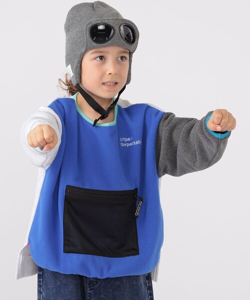 THE PARK SHOP（ザパークショップ）の「【SHIPS KIDS別注】THE PARK SHOP:115～145cm / マルチ フリース（スウェット・キッズ・ライム/ロイヤルブルー・115/125/135/145）」の10枚目の写真