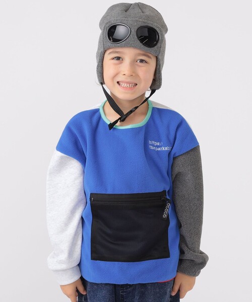 THE PARK SHOP（ザパークショップ）の「【SHIPS KIDS別注】THE PARK SHOP:115～145cm / マルチ フリース（スウェット・キッズ・ライム/ロイヤルブルー・115/125/135/145）」の11枚目の写真