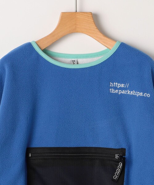 THE PARK SHOP（ザパークショップ）の「【SHIPS KIDS別注】THE PARK SHOP:115～145cm / マルチ フリース（スウェット・キッズ・ライム/ロイヤルブルー・115/125/135/145）」の18枚目の写真