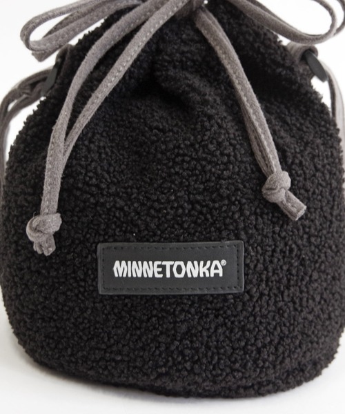 Minnetonka（ミネトンカ）の「MINNETONKA（ミネトンカ） / ボア巾着ショルダーバッグ PURSE BOA BAG（ショルダーバッグ・レディース・グレー/ブラウン/アイボリー・FREE）」の13枚目の写真