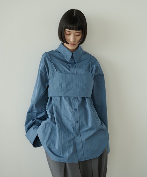 【セール】ナイロンオーバーシャツビスチェアンサンブル（シャツ/ブラウス）｜AIC.（エーアイシー）