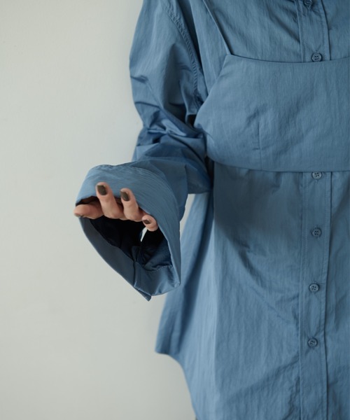 【セール】ナイロンオーバーシャツビスチェアンサンブル（シャツ/ブラウス）｜AIC.（エーアイシー）