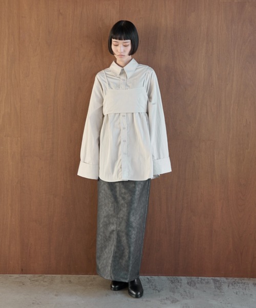 【セール】ナイロンオーバーシャツビスチェアンサンブル（シャツ/ブラウス）｜AIC.（エーアイシー）