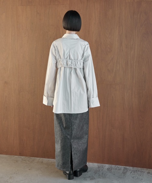【セール】ナイロンオーバーシャツビスチェアンサンブル（シャツ/ブラウス）｜AIC.（エーアイシー）