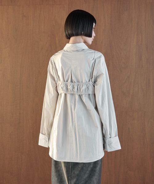 【セール】ナイロンオーバーシャツビスチェアンサンブル（シャツ/ブラウス）｜AIC.（エーアイシー）