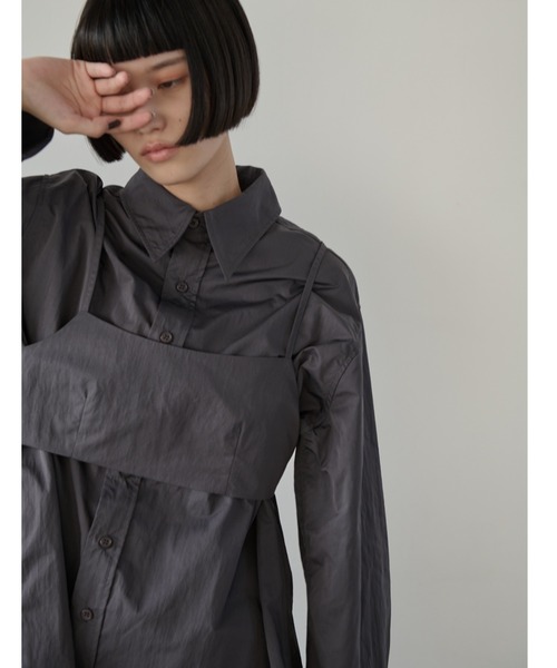 【セール】ナイロンオーバーシャツビスチェアンサンブル（シャツ/ブラウス）｜AIC.（エーアイシー）