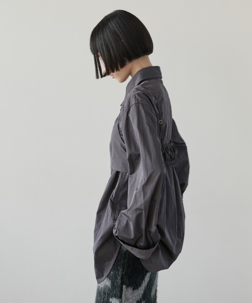 【セール】ナイロンオーバーシャツビスチェアンサンブル（シャツ/ブラウス）｜AIC.（エーアイシー）