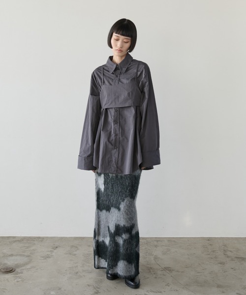 【セール】ナイロンオーバーシャツビスチェアンサンブル（シャツ/ブラウス）｜AIC.（エーアイシー）