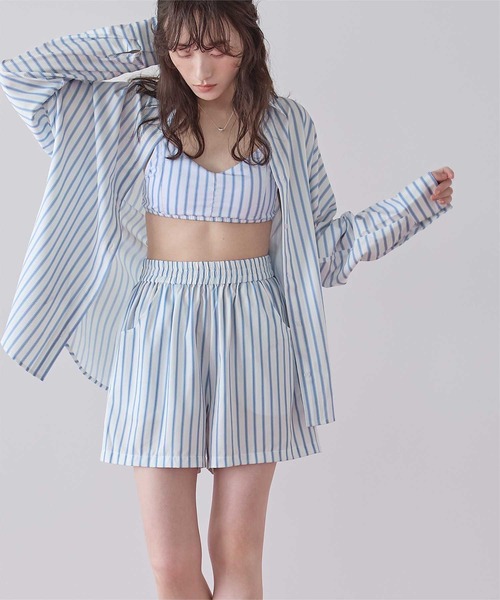 SEA DRESS（シードレス）の「シンプルショートパンツ/ラッシュガード（ラッシュガード・レディース・ホワイト系その他/オフホワイト/ブラック/グレー系その他/ブルー系その他/ピンク/ブルー・LL/L/M/S）」の20枚目の写真