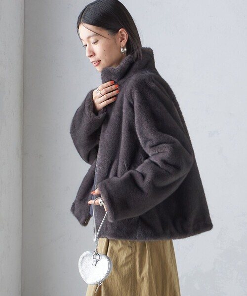 SHIPS（シップス）の「フェイク ファー スタンドカラー ブルゾン