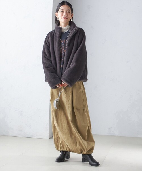 SHIPS（シップス）の「フェイク ファー スタンドカラー ブルゾン