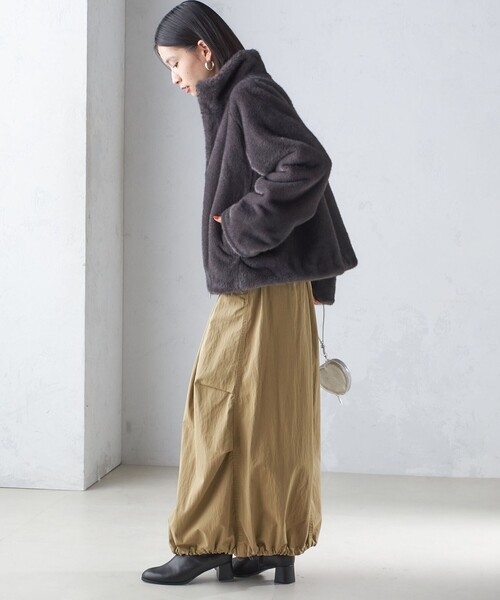 SHIPS（シップス）の「フェイク ファー スタンドカラー ブルゾン