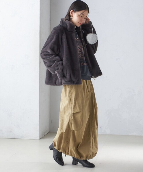 SHIPS（シップス）の「フェイク ファー スタンドカラー ブルゾン