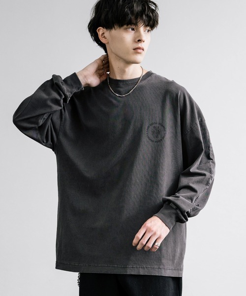 Ed Hardy エドハーディー ピグメント加工 長袖プリントTシャツ クロス/ラビット（Tシャツ/カットソー）｜Ed Hardy（エドハーディー）