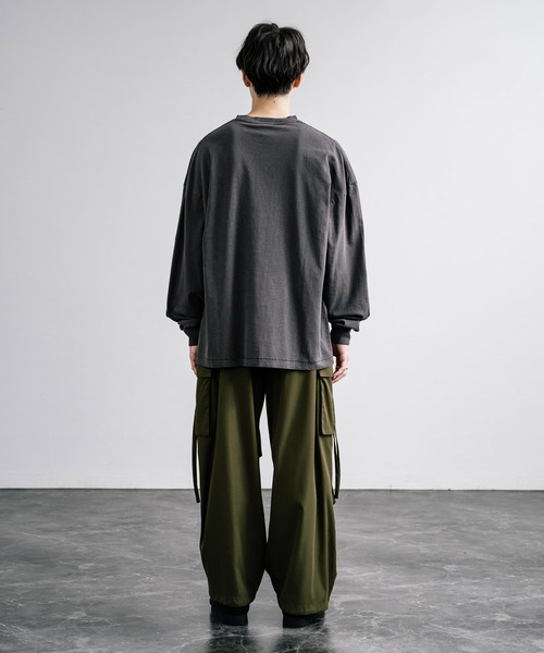 Ed Hardy エドハーディー ピグメント加工 長袖プリントTシャツ クロス