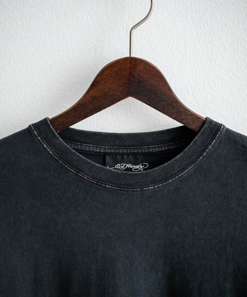 Ed Hardy エドハーディー ピグメント加工 長袖プリントTシャツ クロス/ラビット（Tシャツ/カットソー）｜Ed Hardy（エドハーディー）