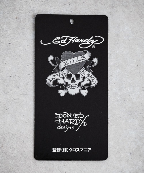 Ed Hardy エドハーディー ピグメント加工 長袖プリントTシャツ クロス/ラビット（Tシャツ/カットソー）｜Ed Hardy（エドハーディー）