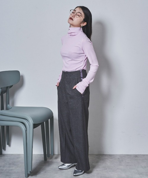 【150㎝前後の小柄さんサイズ】サイドラインスラックス（スラックス）｜tarin arin（タリンアリン）