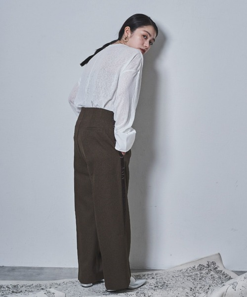 【150㎝前後の小柄さんサイズ】サイドラインスラックス（スラックス）｜tarin arin（タリンアリン）