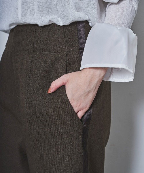 【150㎝前後の小柄さんサイズ】サイドラインスラックス（スラックス）｜tarin arin（タリンアリン）