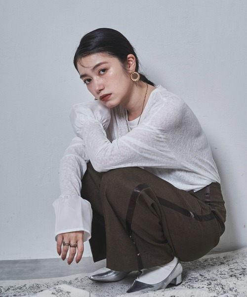 【150㎝前後の小柄さんサイズ】サイドラインスラックス（スラックス）｜tarin arin（タリンアリン）