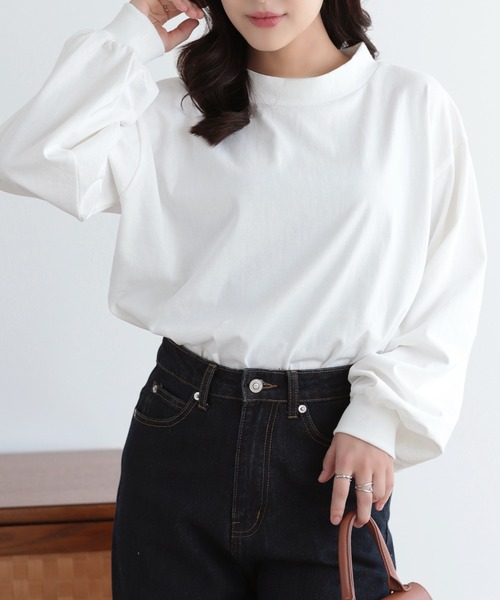 SUNFLOWER EIGHT(サンフラワーエイト)の「モックネックボリュームスリーブカットソー(Tシャツ/カットソー・レディース・ブラック/ホワイト/グレー・FREE)」の14枚目の写真