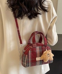 新品ショルダーバッグ レッド　赤チェック 新品ショルダーバッグ レッド 赤チェック ショルダーバッグ（レッド