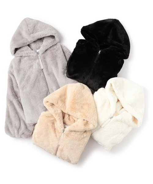 LOVETOXIC（ラブトキシック）の「ファーパーカ（ブルゾン・キッズ・ベージュ/ライトグレー/アイボリー/ブラック・S/M/L）」の15枚目の写真