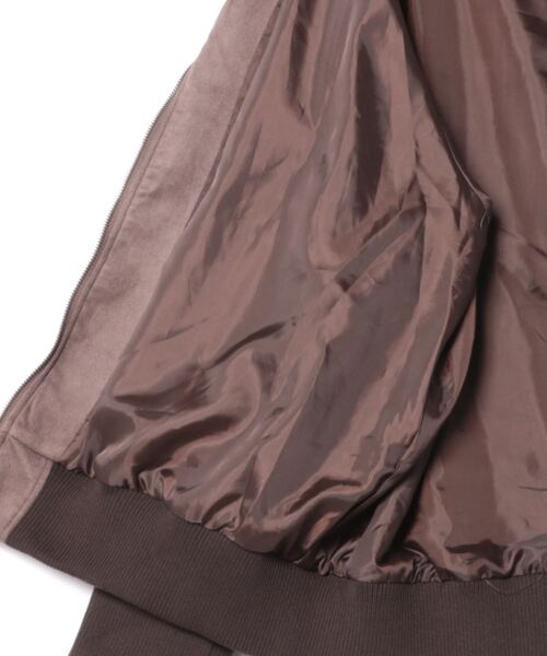 SPINNS（スピンズ）の「古着MIX＆ストリート/リブ切り替えフェイクスエードブルゾン/短丈ショート丈アウター（ブルゾン・メンズ・ブラウン/ブラック・ONESIZE）」の8枚目の写真