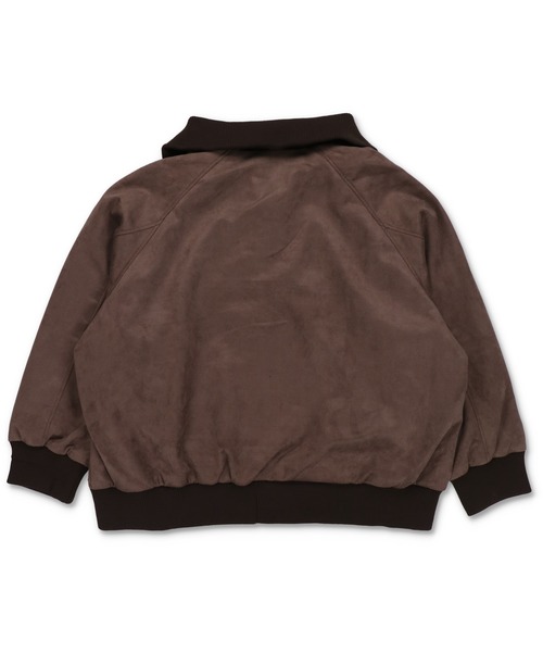 SPINNS（スピンズ）の「古着MIX＆ストリート/リブ切り替えフェイクスエードブルゾン/短丈ショート丈アウター（ブルゾン・メンズ・ブラウン/ブラック・ONESIZE）」の3枚目の写真