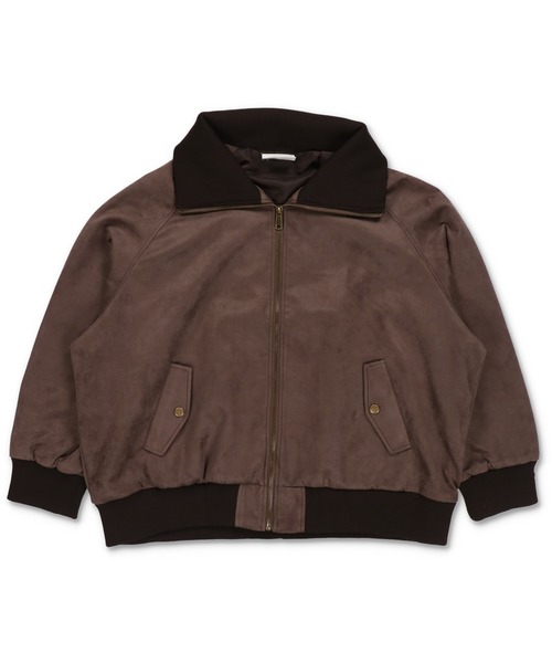 SPINNS（スピンズ）の「古着MIX＆ストリート/リブ切り替えフェイクスエードブルゾン/短丈ショート丈アウター（ブルゾン・メンズ・ブラウン/ブラック・ONESIZE）」の17枚目の写真