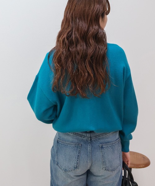 AMERICAN HOLIC(アメリカンホリック)の「バイパチ2WAYクルーネックニットカーディガン(カーディガン/ボレロ・レディース・その他6/ピンク/ターコイズブルー・M/L)」の10枚目の写真