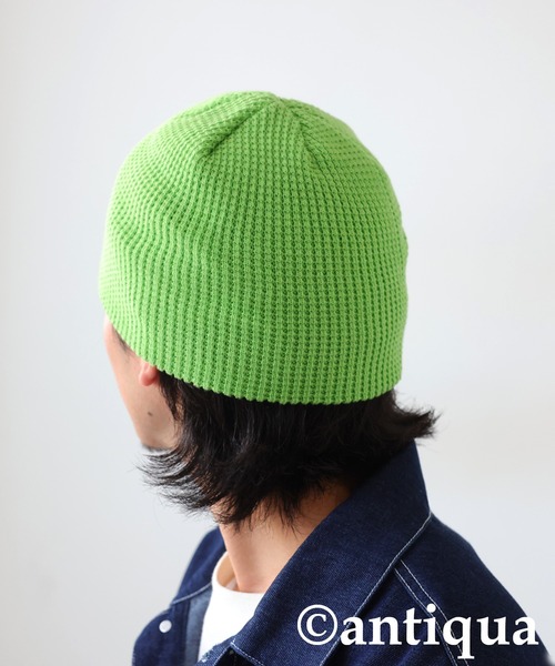 antiqua（アンティカ）の「コットンニットキャップ（ニットキャップ/ビーニー・レディース・アイボリー/ブラック/グレー/グリーン・FREE）」の13枚目の写真