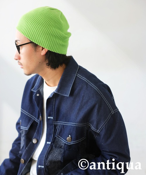 antiqua（アンティカ）の「コットンニットキャップ（ニットキャップ/ビーニー・レディース・アイボリー/ブラック/グレー/グリーン・FREE）」の14枚目の写真