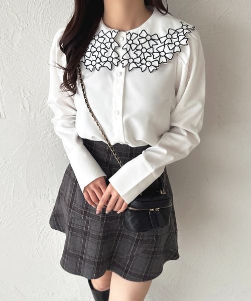 apres jour(アプレジュール)の「リボン刺繍BIG襟ブラウス【ZOZOTOWN限定アイテム】(シャツ/ブラウス・レディース・ホワイト/ベージュ/ホワイト系その他2・X-LARGE/フリー)」の13枚目の写真