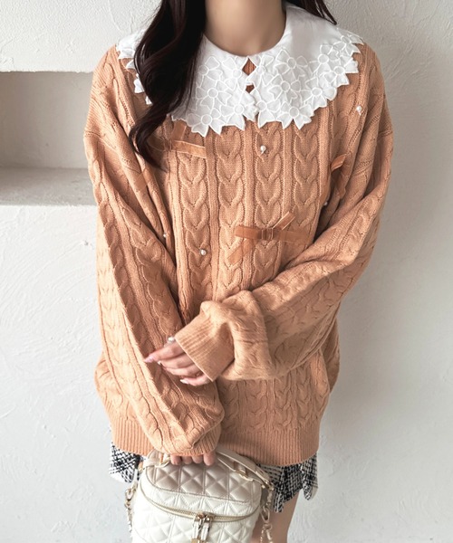 apres jour(アプレジュール)の「リボン刺繍BIG襟ブラウス【ZOZOTOWN限定アイテム】(シャツ/ブラウス・レディース・ホワイト/ベージュ/ホワイト系その他2・X-LARGE/フリー)」の9枚目の写真