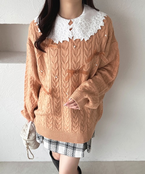 apres jour(アプレジュール)の「リボン刺繍BIG襟ブラウス【ZOZOTOWN限定アイテム】(シャツ/ブラウス・レディース・ホワイト/ベージュ/ホワイト系その他2・X-LARGE/フリー)」の10枚目の写真