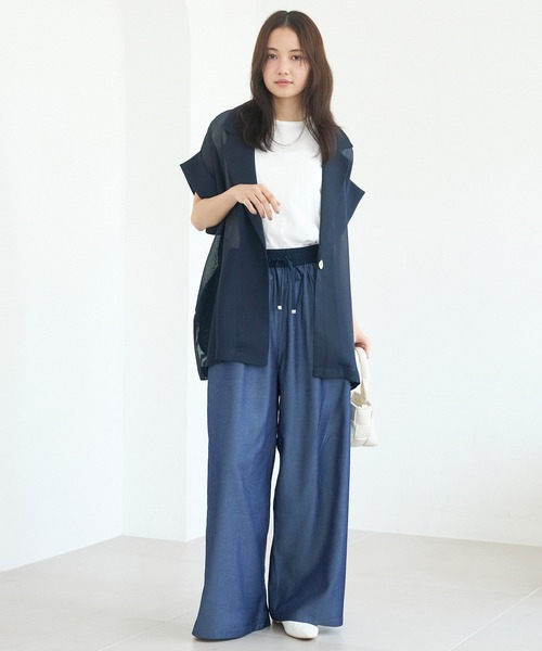 LAVEANGE(ラビアンジェ)の「テンセルデニムイージーパンツ(その他パンツ・レディース・ネイビー/ブラック・M/LL/3L/4L/5L)」の20枚目の写真