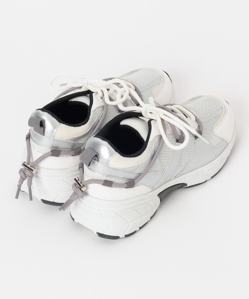 BAYFLOW（ベイフロー）の「[トレンドアイテム]Ｗシューレーススニーカー（スニーカー・レディース・グレー/ホワイト・MEDIUM/LARGE）」の12枚目の写真