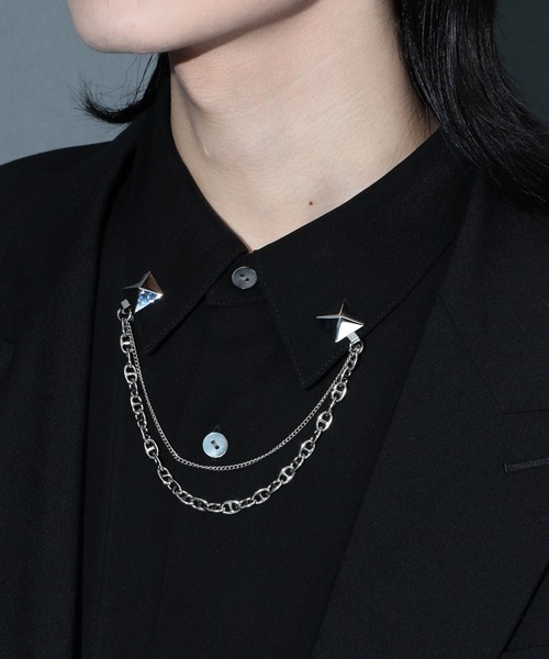 HARE（ハレ）の「チェーンラペルブローチ(HARE)（ネックレス・メンズ・シルバー/シルバー系その他/シルバー系その他2・FREE）」の10枚目の写真