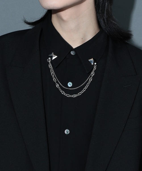 HARE（ハレ）の「チェーンラペルブローチ(HARE)（ネックレス・メンズ・シルバー/シルバー系その他/シルバー系その他2・FREE）」の11枚目の写真