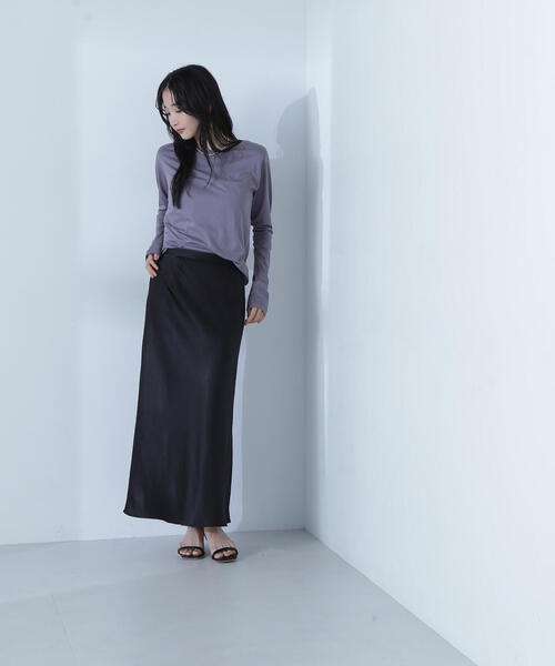 NATURAL BEAUTY BASIC(ナチュラルビューティーベーシック)の「◇【Oggi掲載】ボートネックシアーカットソー(Tシャツ/カットソー・レディース・ピンク/ブルー/オフホワイト/チャコールグレー・FREE)」の12枚目の写真