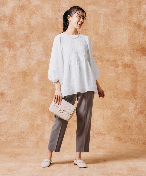 新品　GLOBAL WORK　グローバルワーク　ツイードペプラムジレ　L　入学式 GLOBAL WORK ベスト ジレ ツイードペプラムジレ/133624