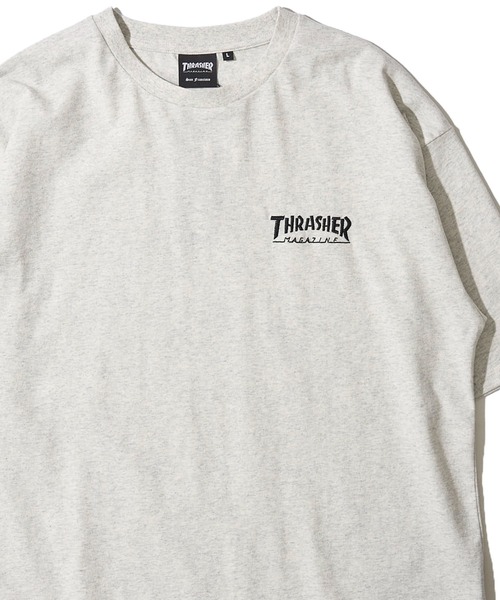 THRASHER（スラッシャー）の「【THRASHER / スラッシャー】ワンポイント刺繍クルーネックTシャツ（Tシャツ/カットソー・メンズ・ライトグレー/ホワイト/ベージュ/グリーン/ブラック/ミント/サックスブルー・LARGE/MEDIUM/X-LARGE）」の4枚目の写真