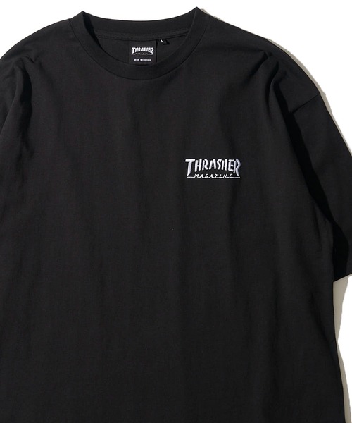 THRASHER（スラッシャー）の「【THRASHER / スラッシャー】ワンポイント刺繍クルーネックTシャツ（Tシャツ/カットソー・メンズ・ライトグレー/ホワイト/ベージュ/グリーン/ブラック/ミント/サックスブルー・LARGE/MEDIUM/X-LARGE）」の3枚目の写真