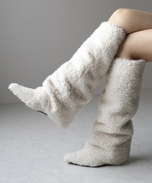 me+em select(ミームセレクト)の【 2color 】プードルボアムートンカバーロングブーツ / poodle boa mouton cover long boots(ブーツ)