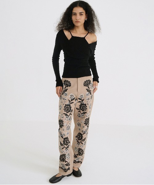 セール】FLOWER EMBROIDERY PANTS（その他パンツ）｜CLANE（クラネ）の